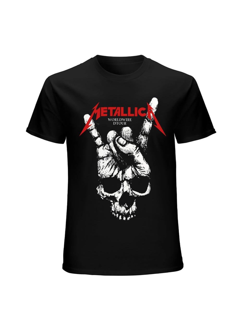 Metallica Skull Horn Hand Graphic T-Shirt