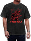 Vintage Washed T-Rex Rock Guitar Graphic T-Shirt