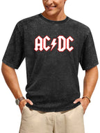 Vintage Washed AC/DC Logo Graphic T-Shirt