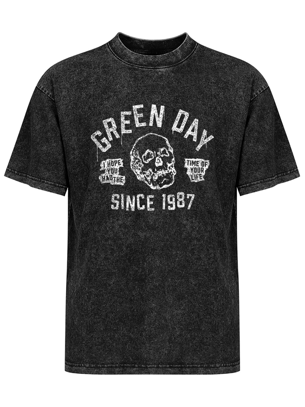 Green Day Time of Your Life Skull Graphic T-Shirt