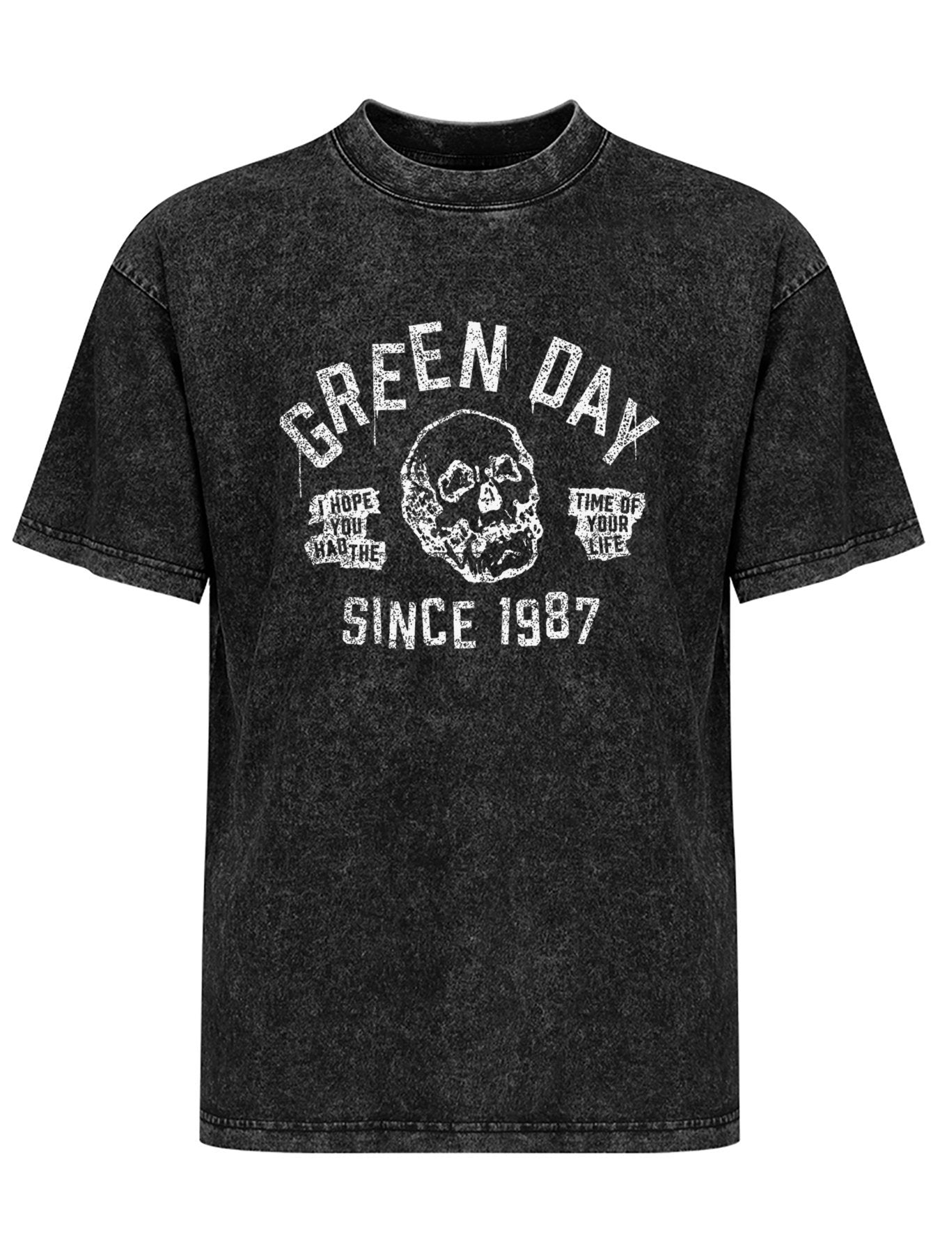 Green Day Time of Your Life Skull Graphic T-Shirt