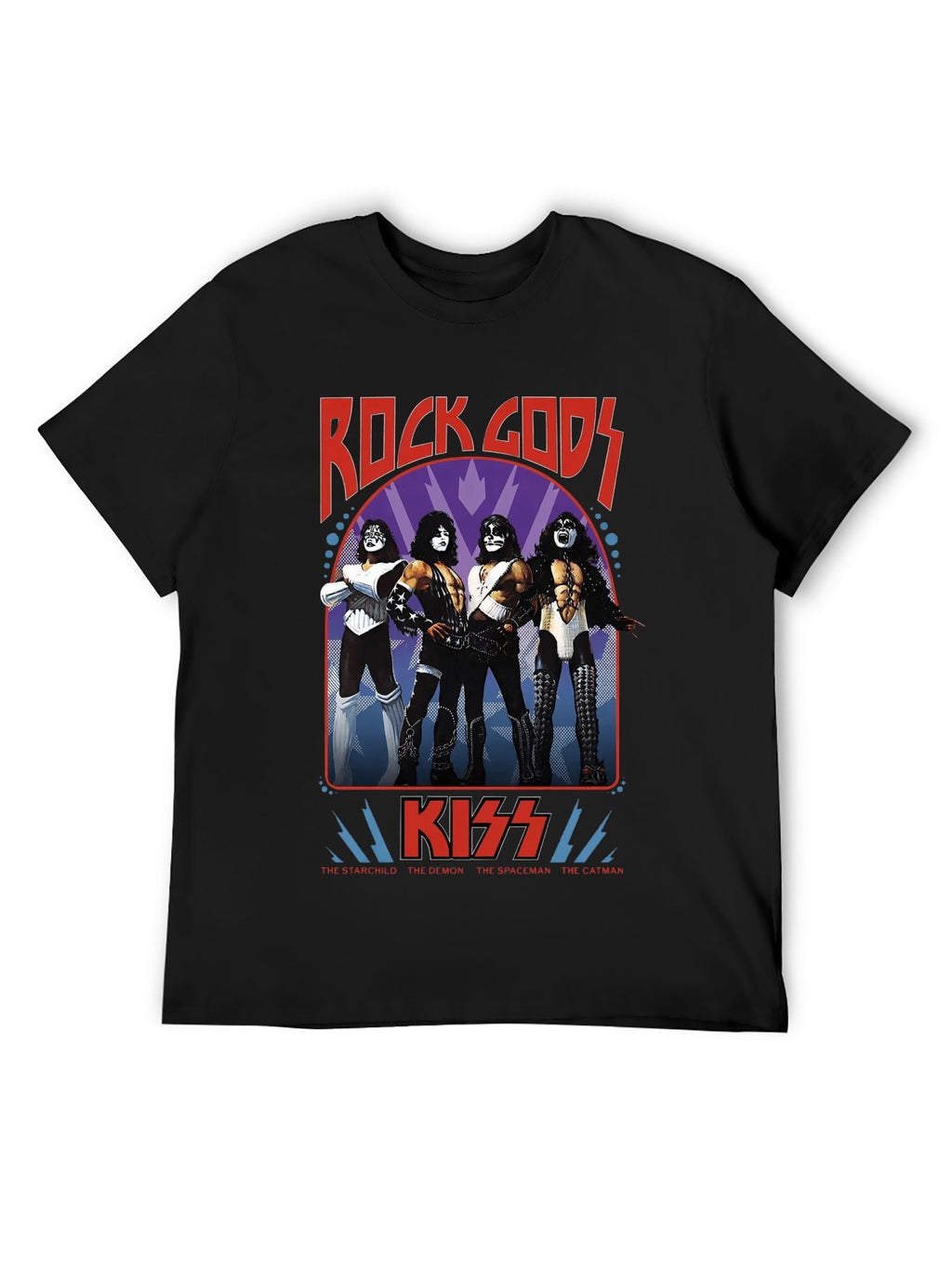 KISS Rock Gods Band Portrait Vintage T-Shirt