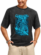 Vintage Washed Converging From the Grave Skeleton Graphic T-Shirt