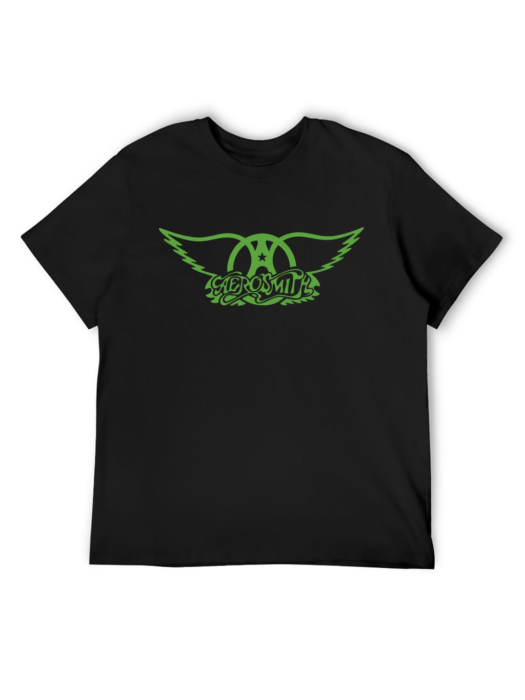 Aerosmith Green Winged Logo Retro Graphic T-Shirt