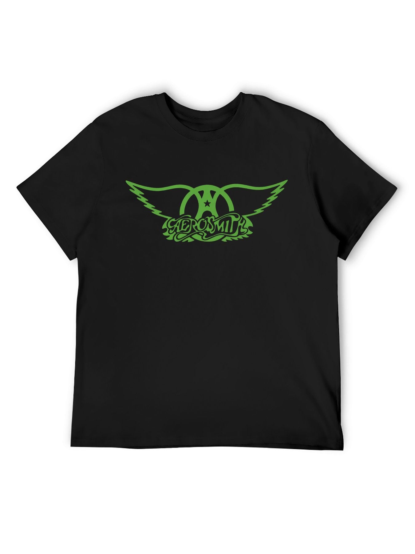 Aerosmith Green Winged Logo Retro Graphic T-Shirt
