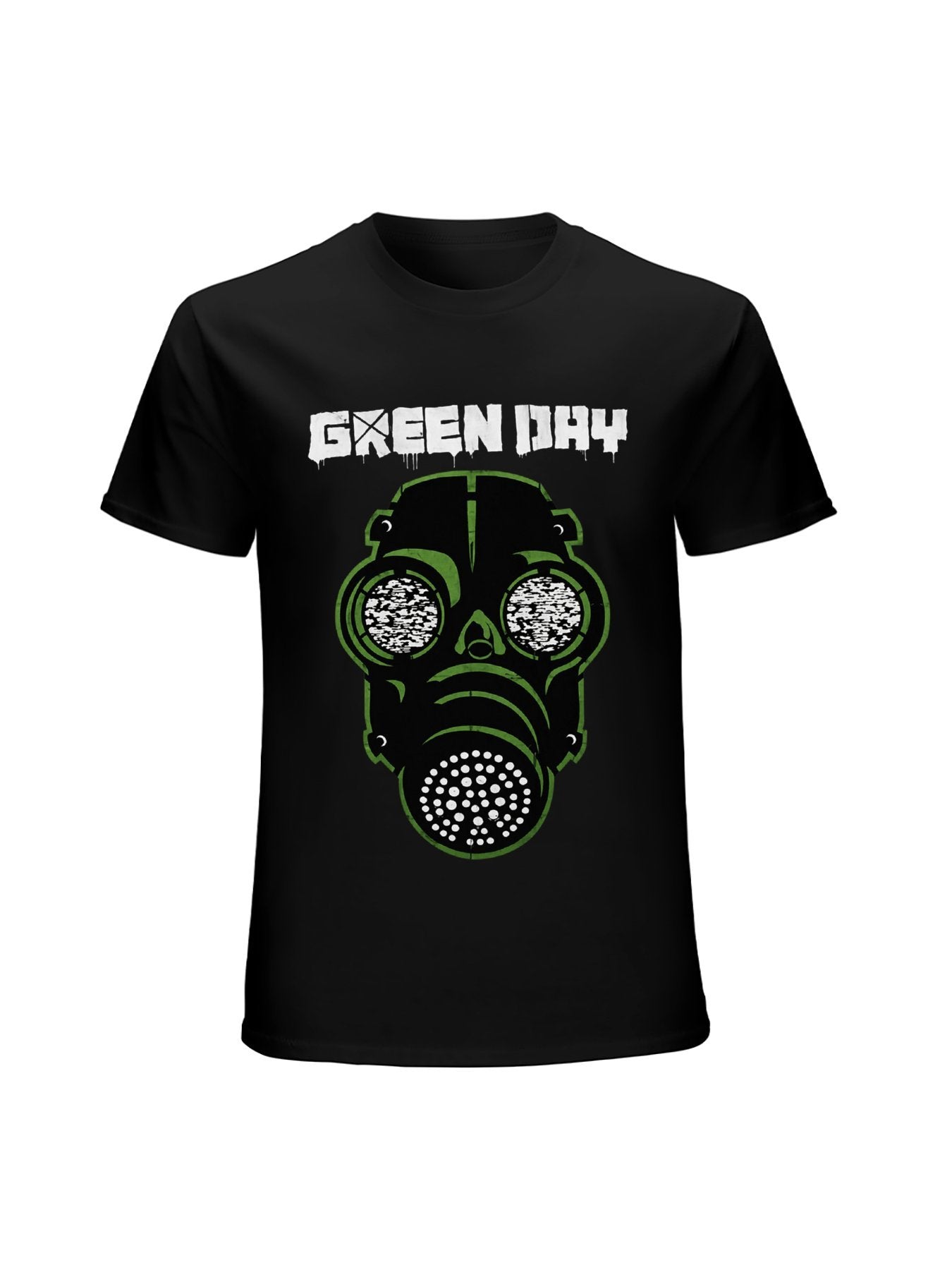 Green Day Gas Mask Punk Graphic T-Shirt