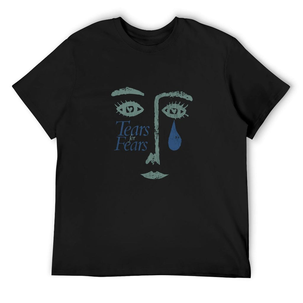 Tears for Fears Face Graphic Black T-Shirt