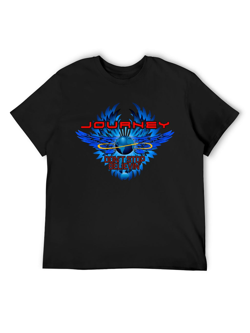 Journey Winged Globe Don’t Stop Believin’ Classic Rock Graphic T-Shirt