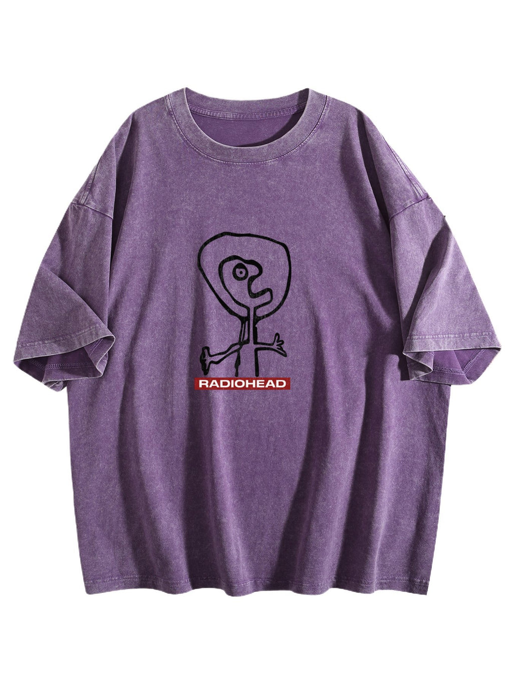 Radiohead Abstract Figure Graphic Washed T-Shirt