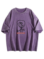Radiohead Abstract Figure Graphic Washed T-Shirt