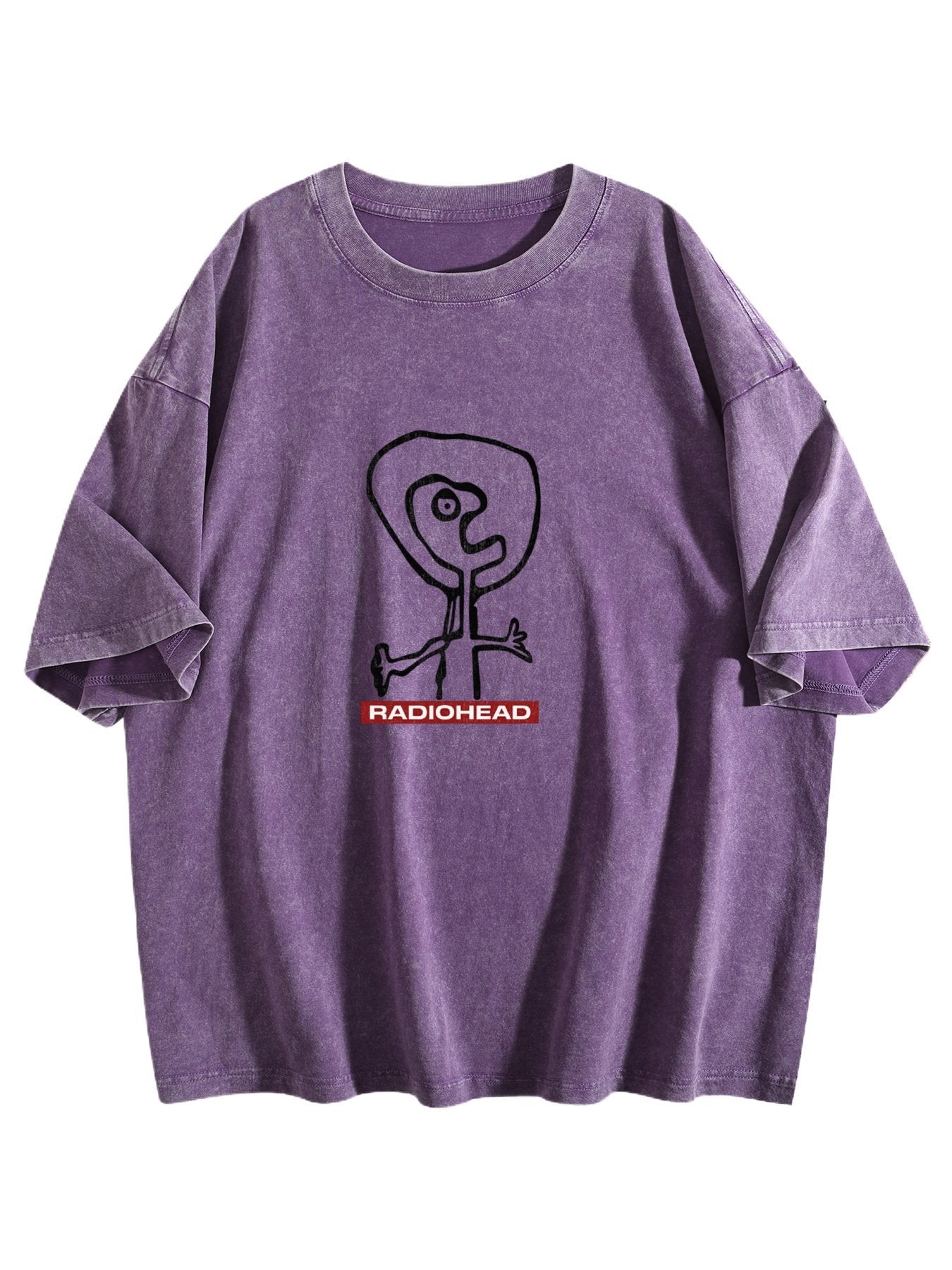 Radiohead Abstract Figure Graphic Washed T-Shirt