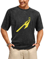 Vintage Washed Lightning Path Graphic T-Shirt