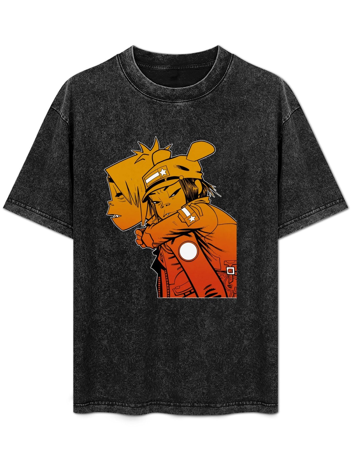 Gorillaz Noodle and 2-D Character Artwork Graphic T-Shirt