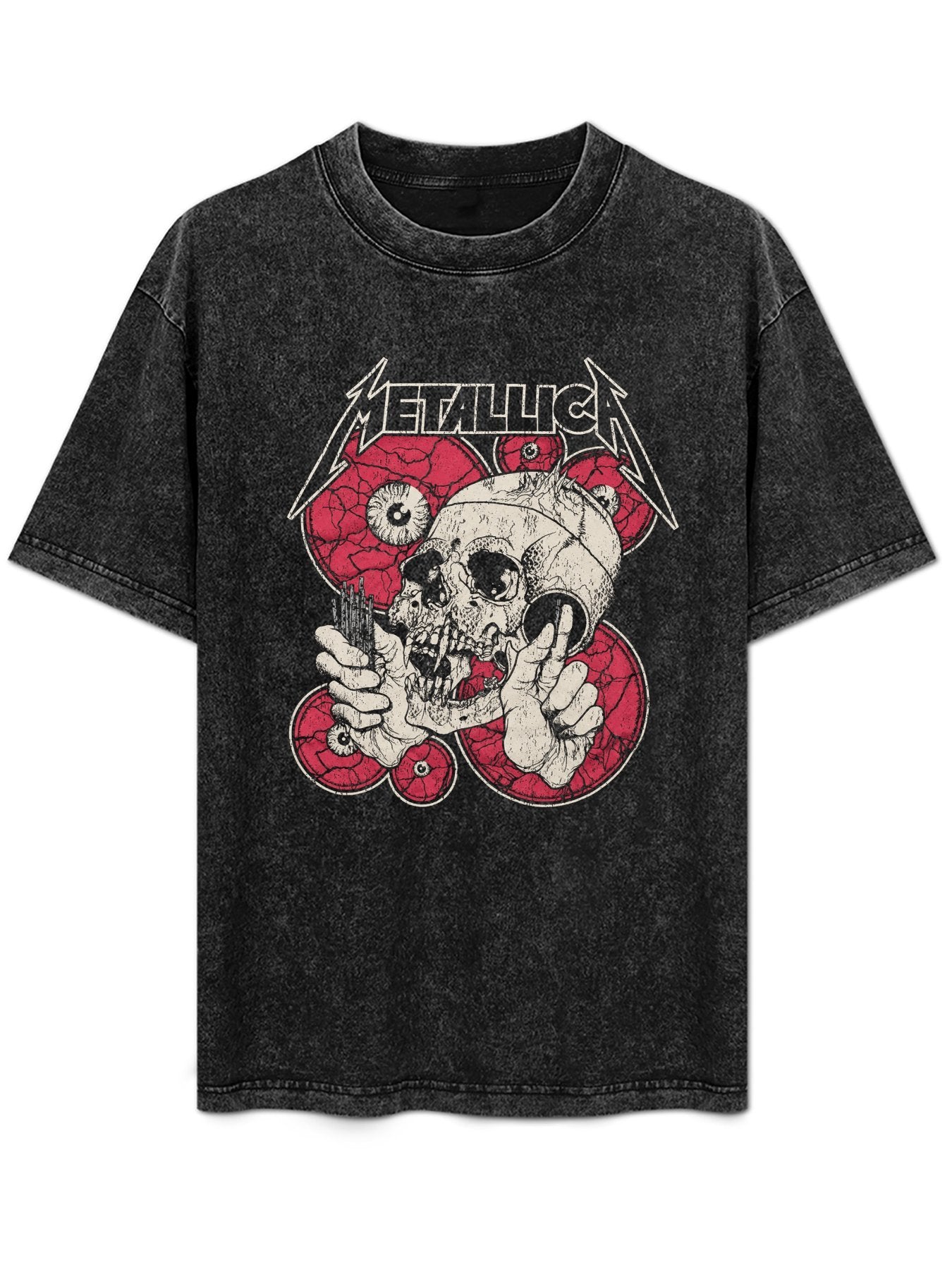 Metallica Skull and Eyeballs Graphic T-Shirt