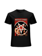 Mötley Crüe Band Portrait Pentagram Vintage Rock T-Shirt