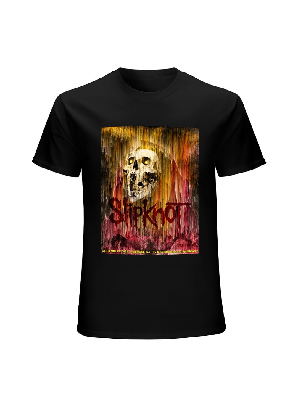 Slipknot Skull Concert Poster Graphic T-Shirt