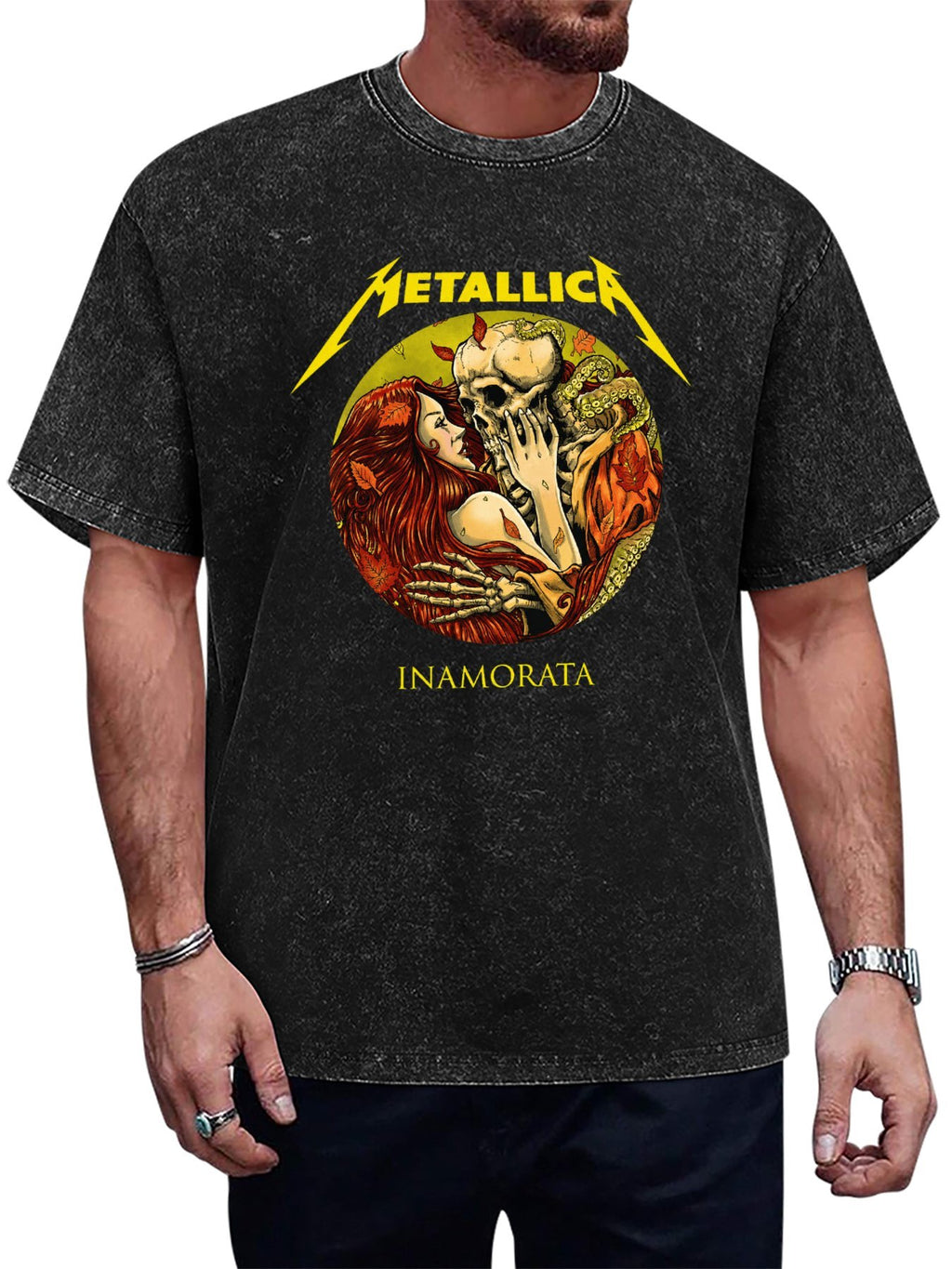 Metallica Inamorata Skull Graphic T-Shirt