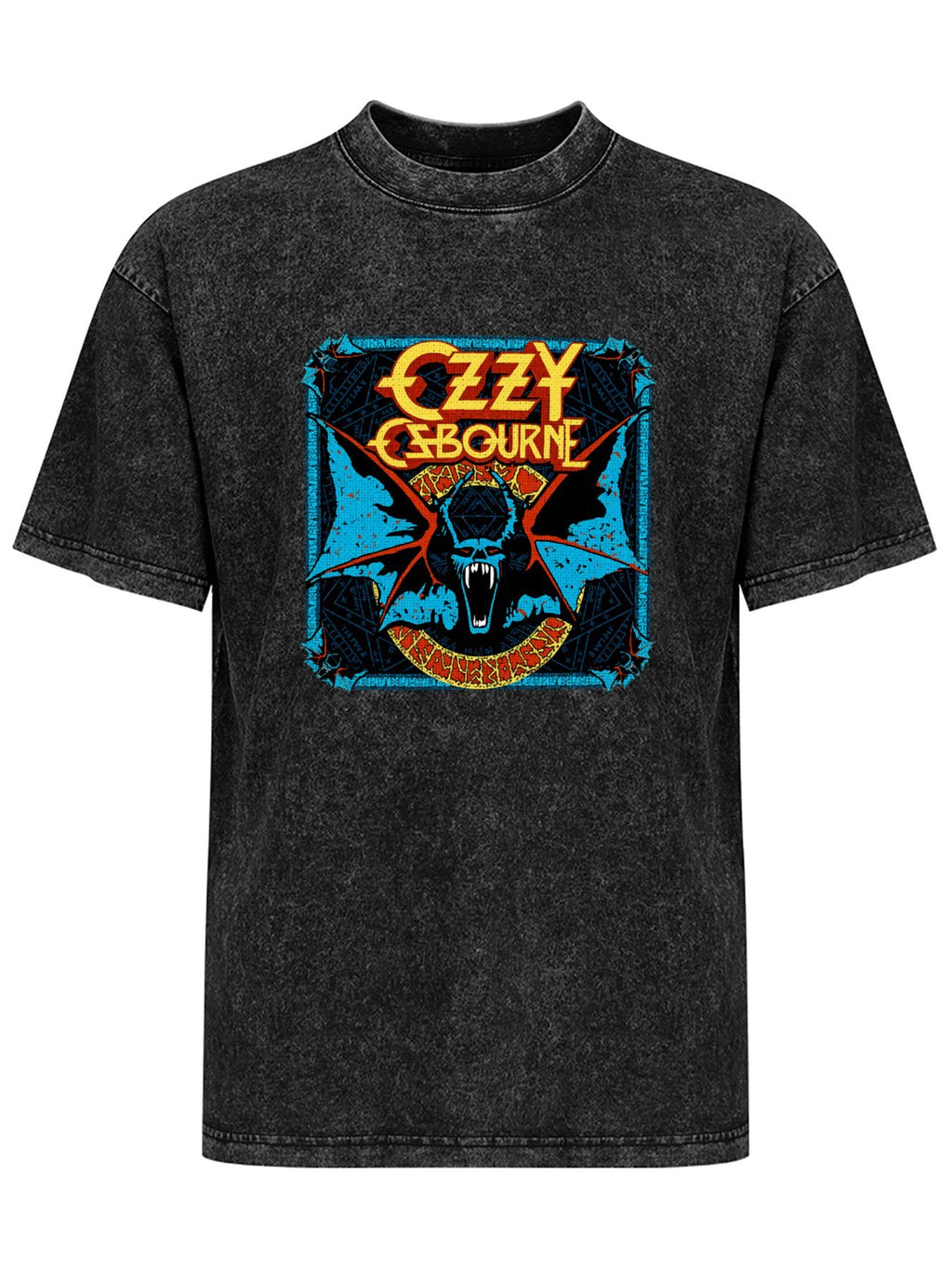 Vintage Washed Ozzy Osbourne Bat Graphic T-Shirt
