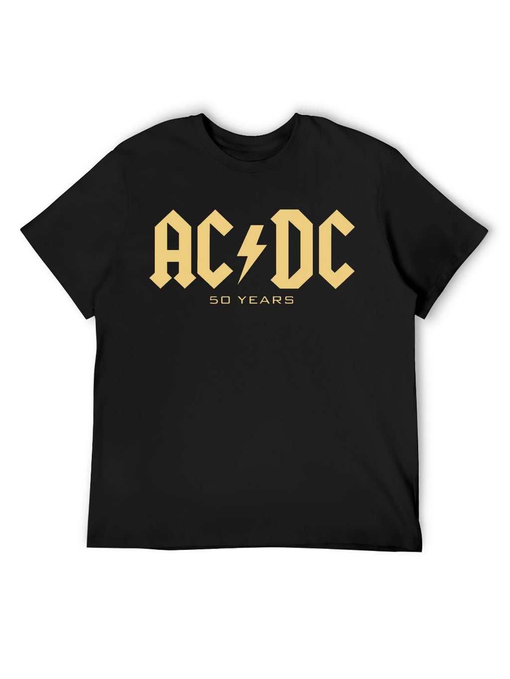 AC/DC 50 Years Gold Logo Graphic T-Shirt