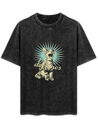 Deftones Cat Graphic Washed T-Shirt