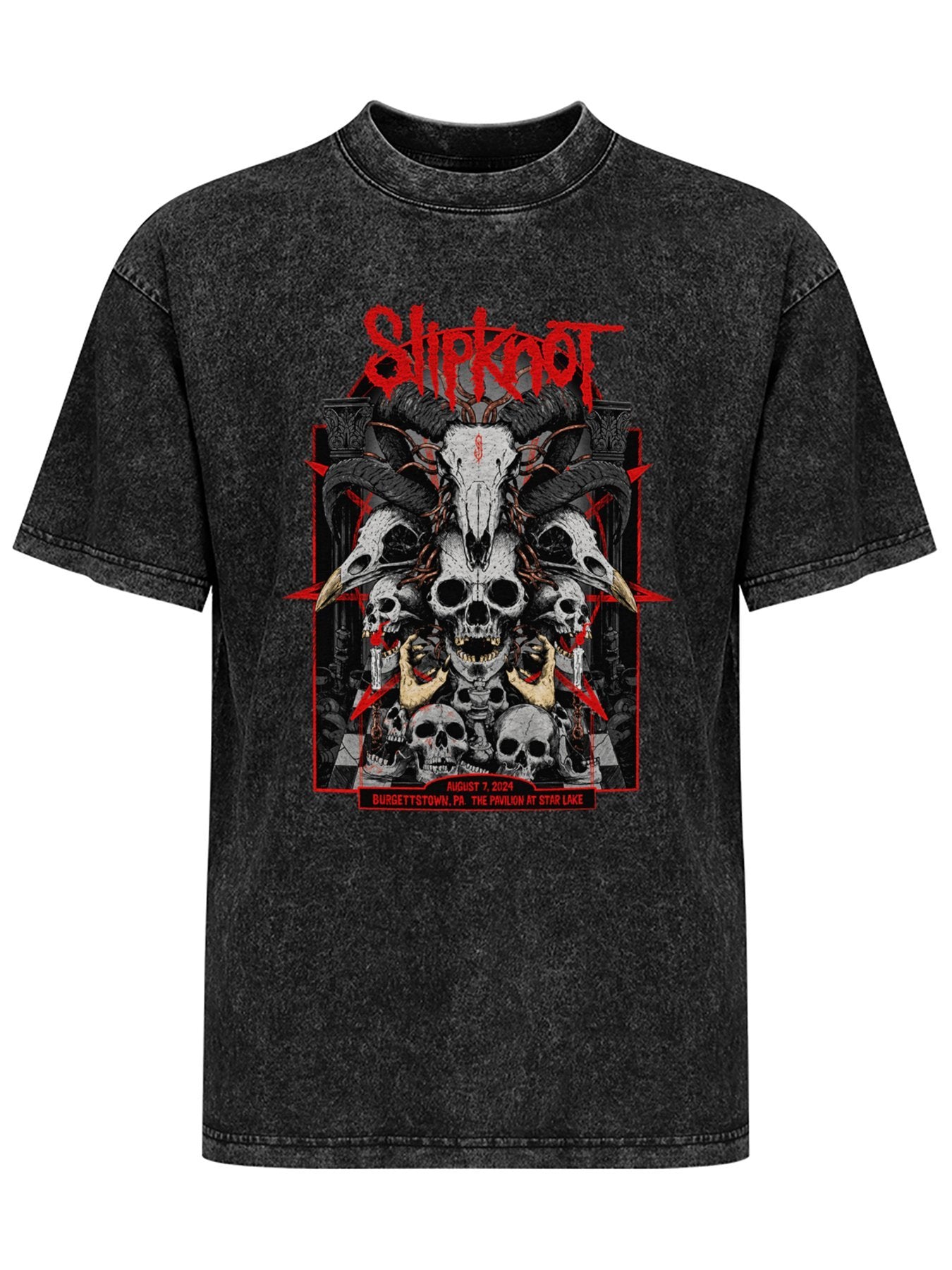 Slipknot Burgettstown 2024 Skull Graphic T-Shirt
