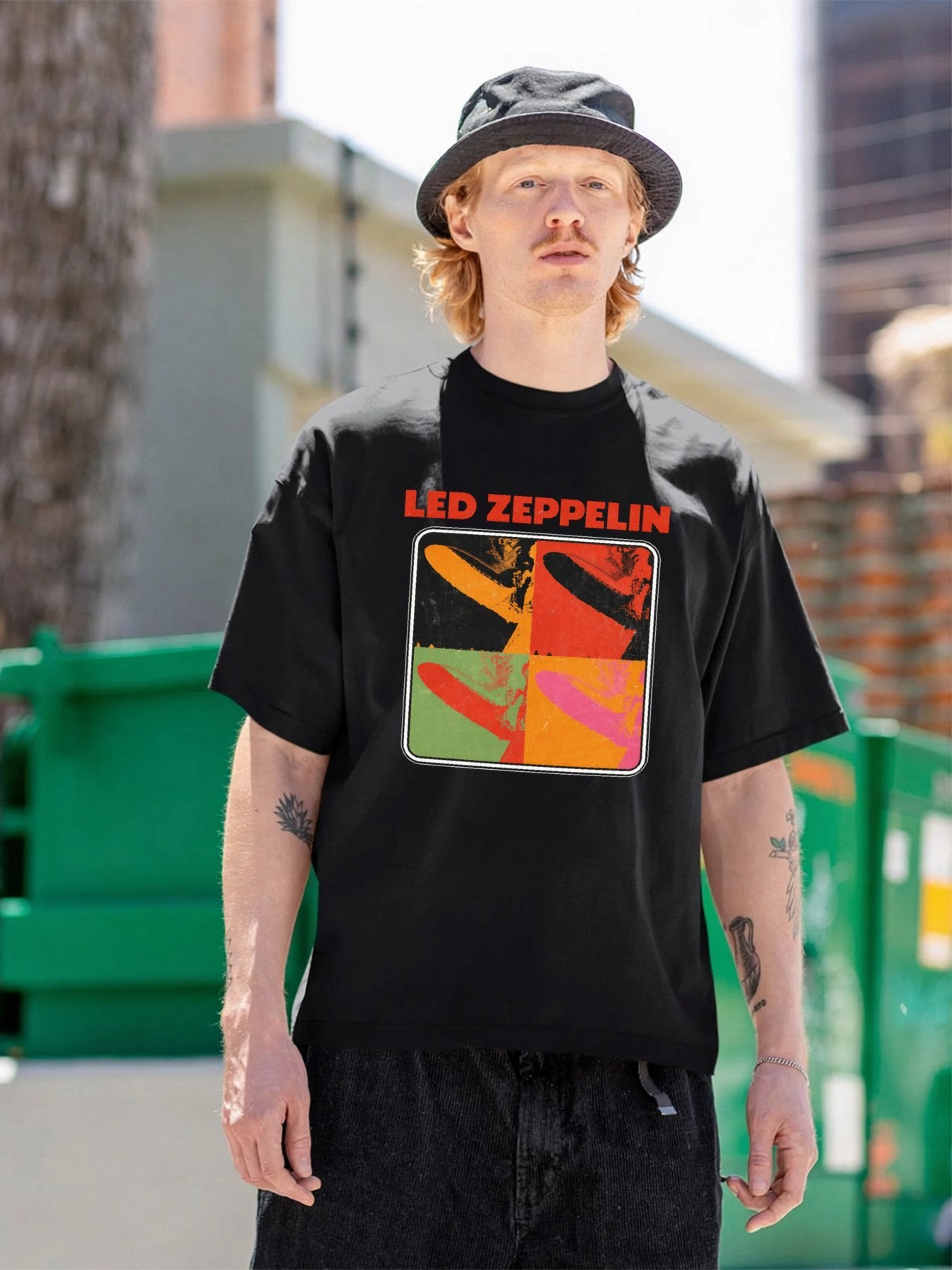 Led Zeppelin Pop Art Airship Graphic T-Shirt