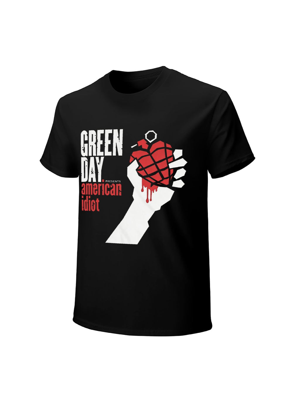 Green Day American Idiot Heart Grenade Graphic T-Shirt