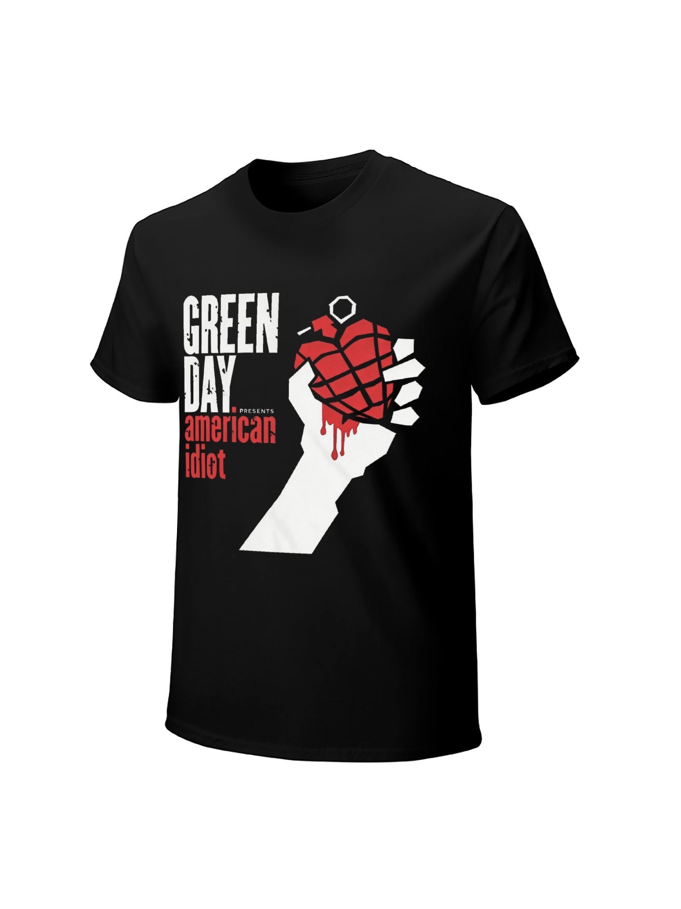 Green Day American Idiot Heart Grenade Graphic T-Shirt