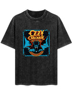 Vintage Washed Ozzy Osbourne Bat Graphic T-Shirt