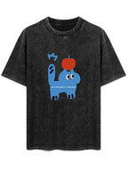 Just Holding It Together Cartoon Washed T-Shirt