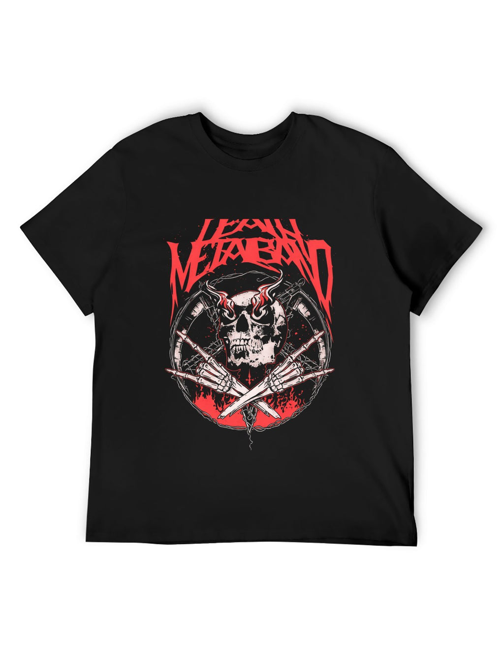 Mayhem Skull Flame Black Metal T-Shirt