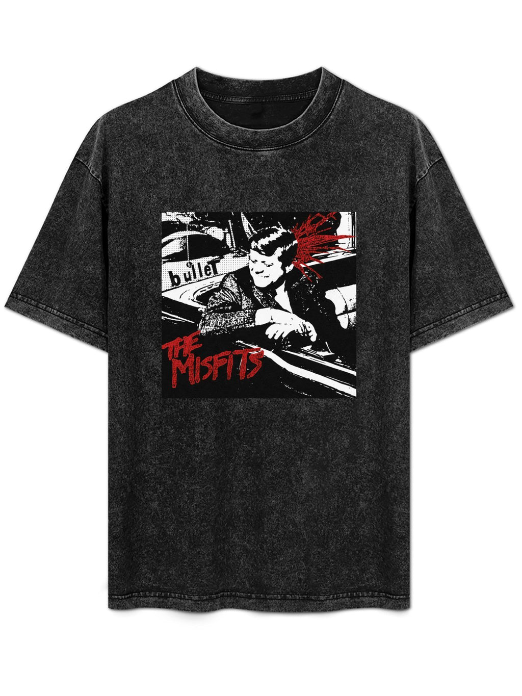 Vintage Washed The Misfits Bullet Graphic T-Shirt