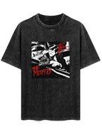 Vintage Washed The Misfits Bullet Graphic T-Shirt