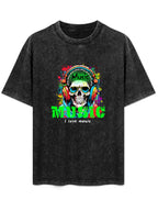 Music Skull Headphones Vintage Washed T-Shirt