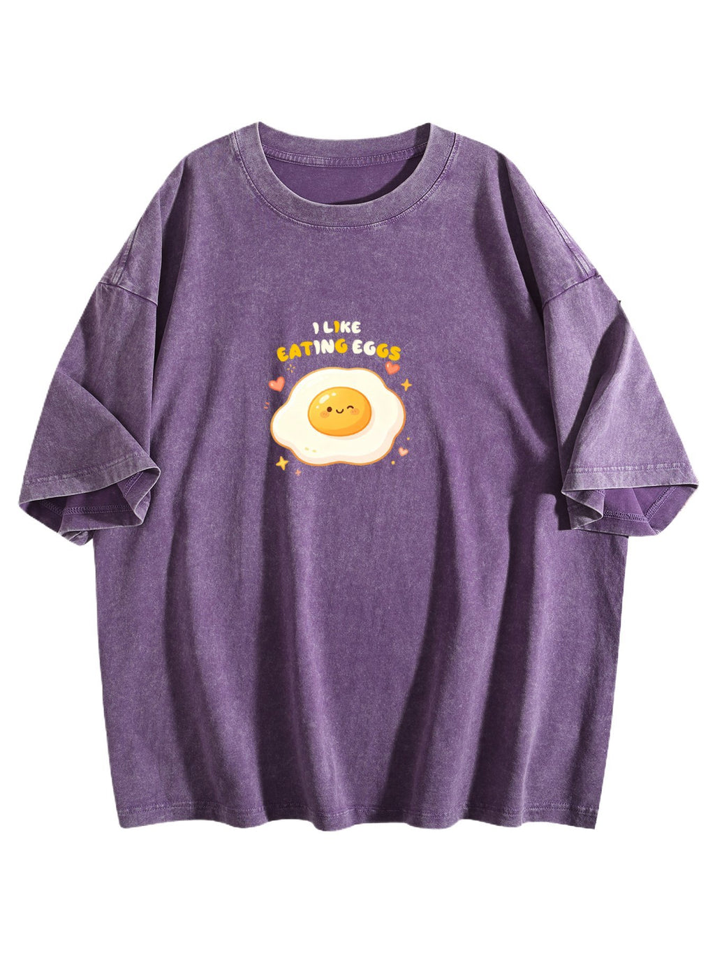 I Like Eating Eggs Graphic Washed T-Shirt