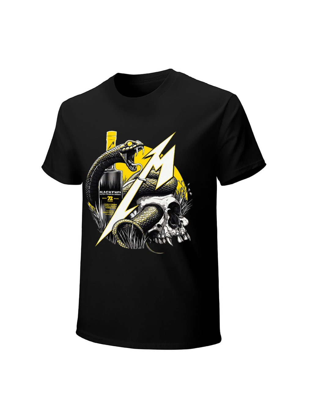 Metallica Blackfish Snake Skull Graphic T-Shirt
