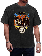 Vintage Washed KISS Japanese Retro Band Graphic T-Shirt