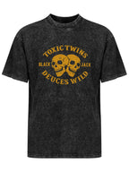 Aerosmith Toxic Twins Deuces Wild Skull Graphic T-Shirt