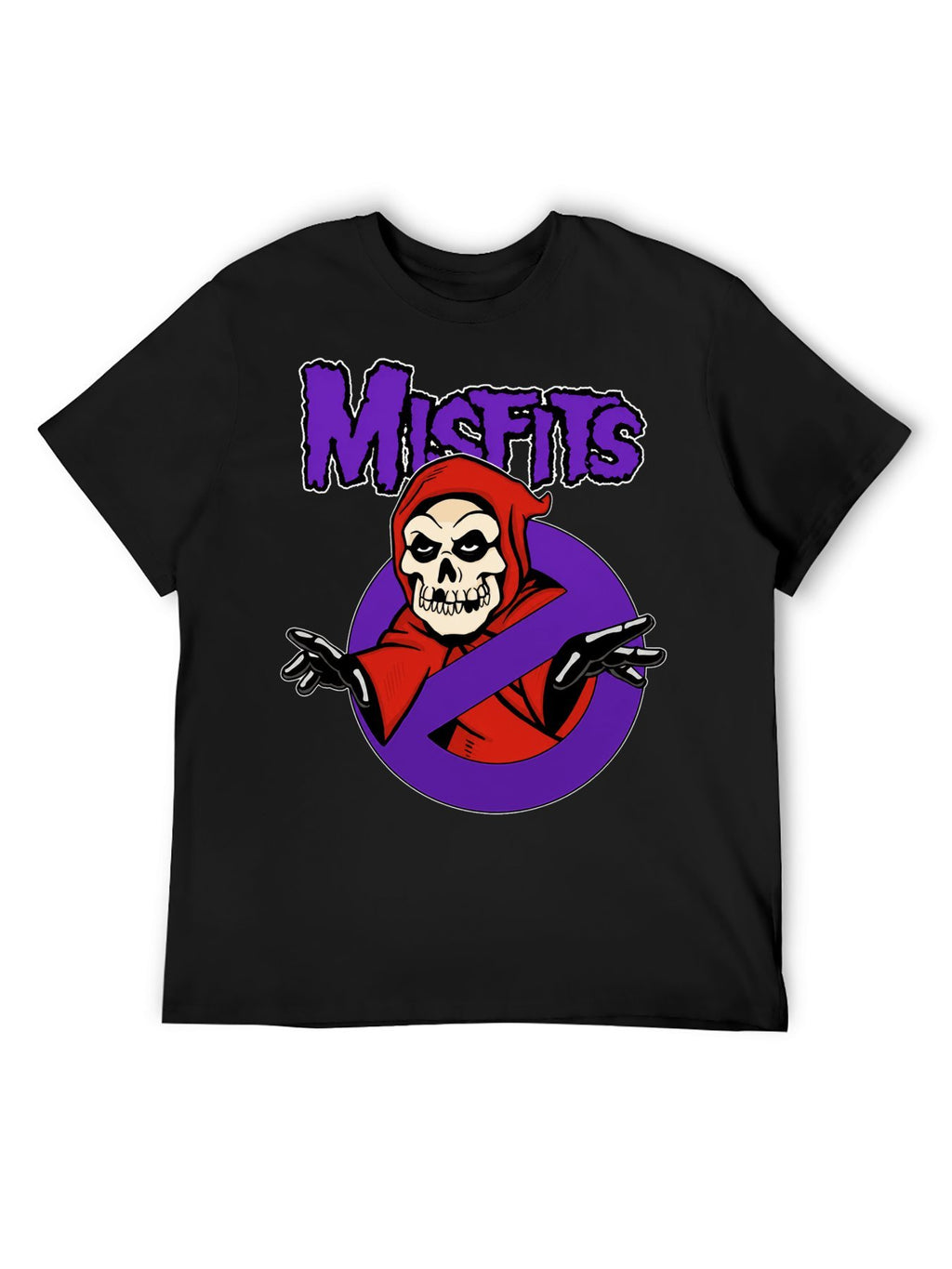 Misfits Crimson Ghost Cartoon Logo Graphic T-Shirt