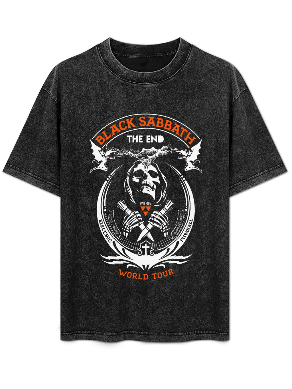 Vintage Washed Black Sabbath The End World Tour Graphic T-Shirt
