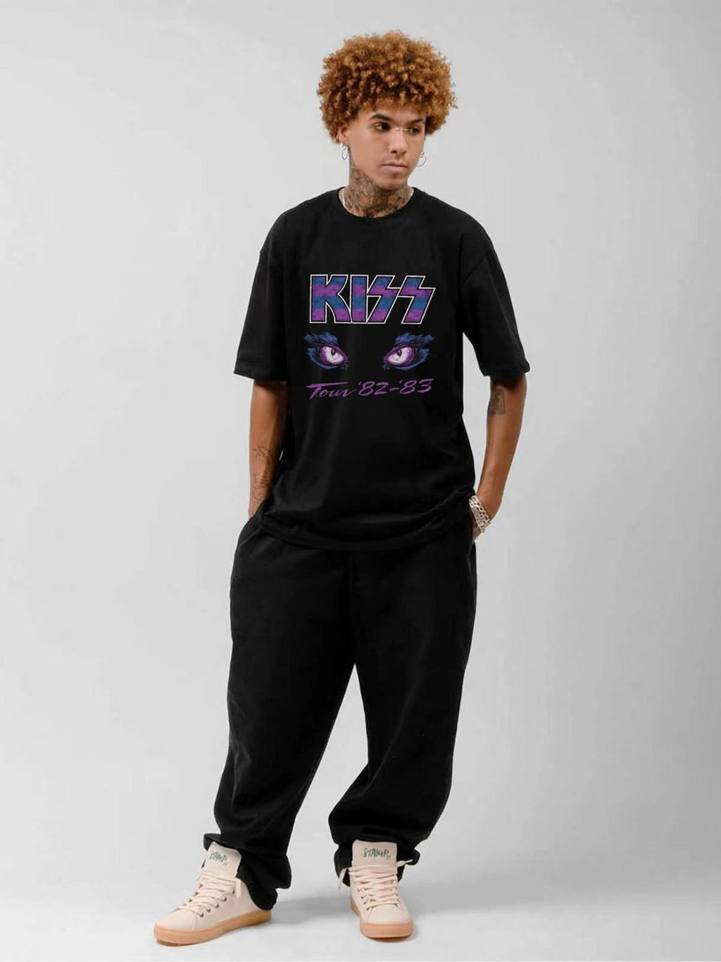 KISS Tour ’82-’83 Purple Eyes Vintage Rock T-Shirt