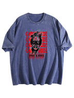 Ghost Mode Smoke and Bones Graphic Washed T-Shirt