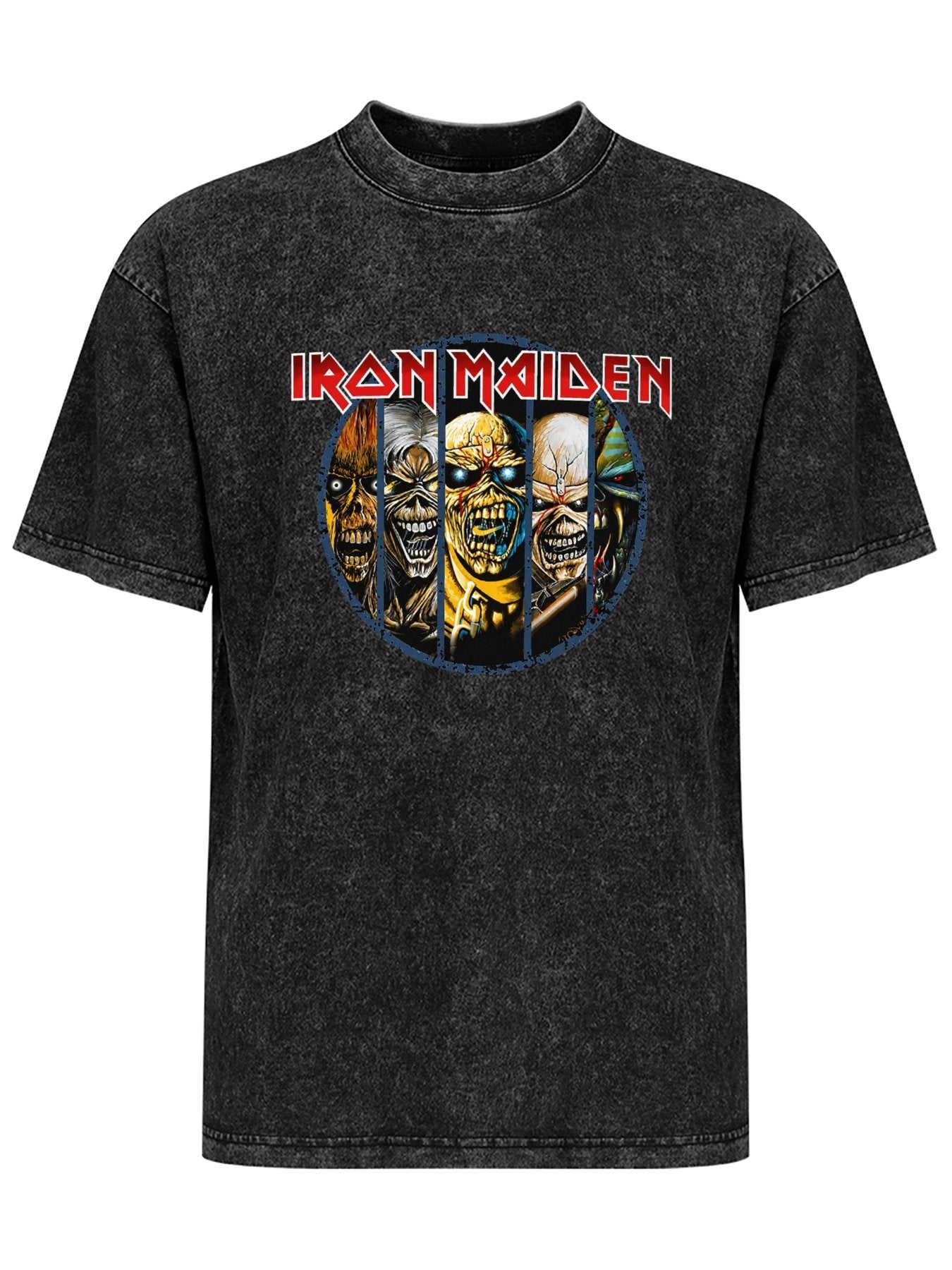 Iron Maiden Eddie Faces Graphic T-Shirt