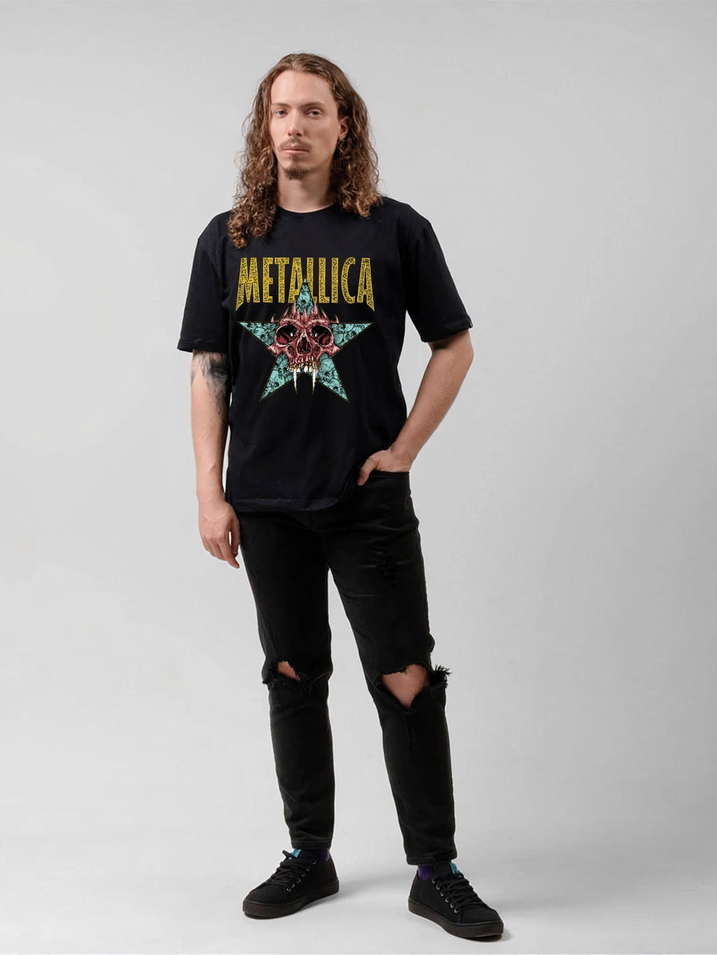Metallica Skull Star Graphic T-Shirt