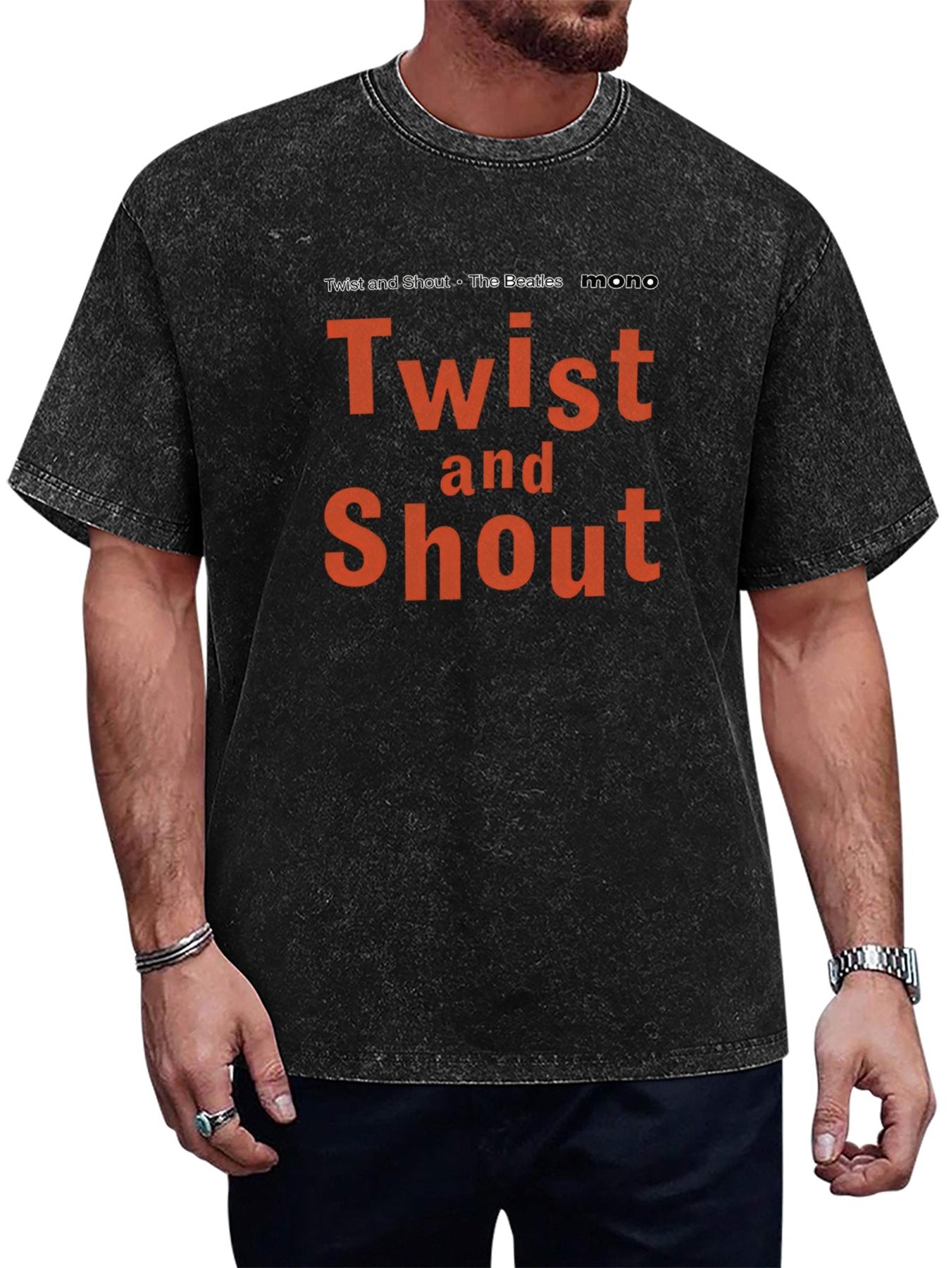 The Beatles Twist and Shout Typography Graphic T-Shirt