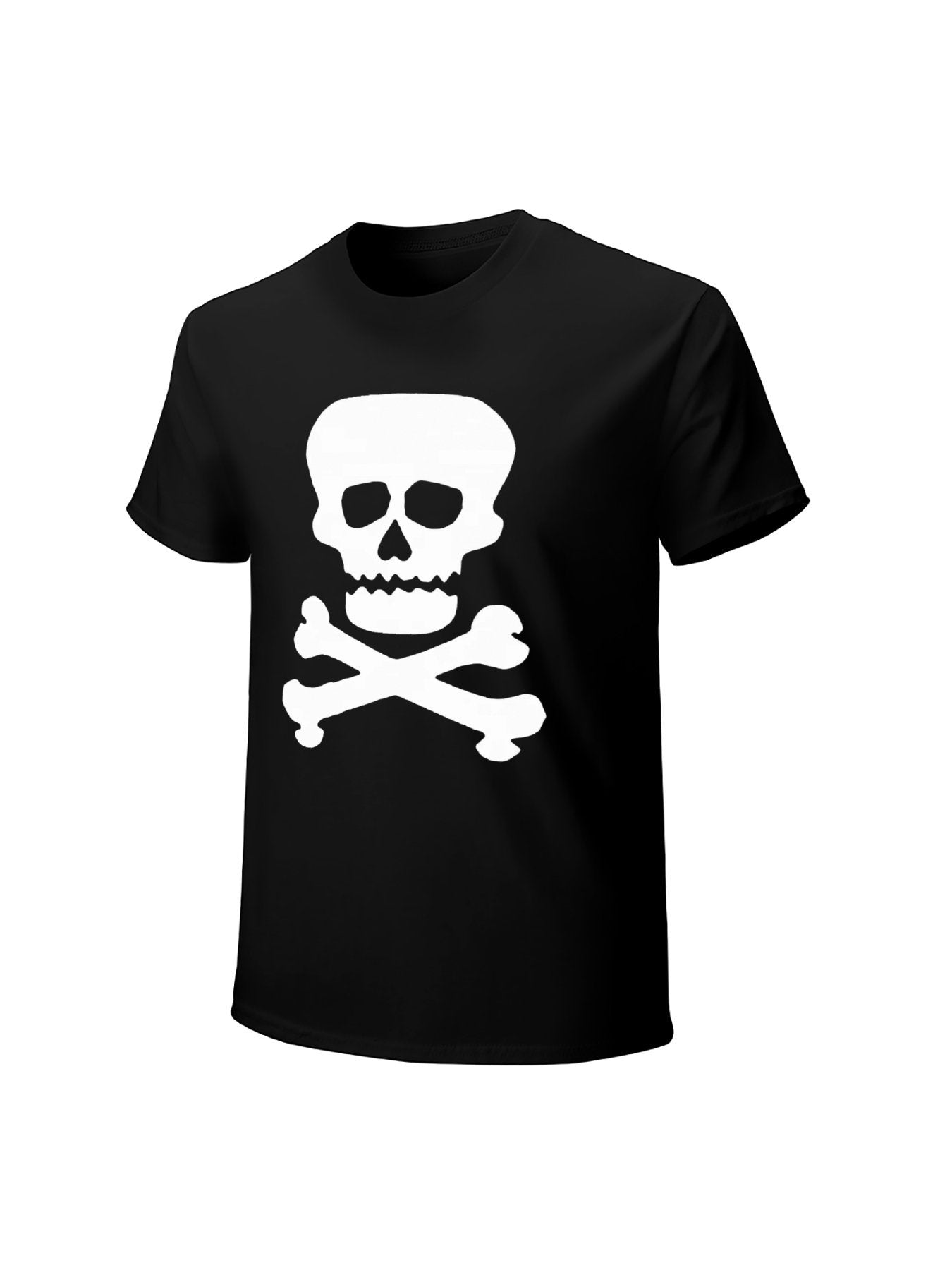 Skull and Crossbones Minimalist Gothic Graphic T-Shirt