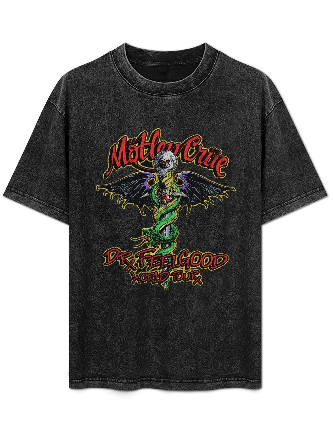 Mötley Crüe Dr. Feelgood World Tour Graphic T-Shirt