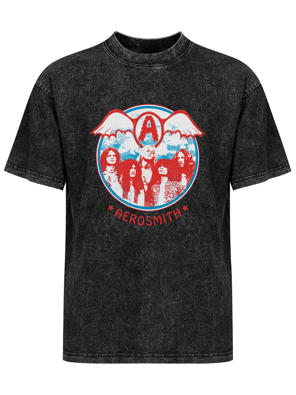 Aerosmith Vintage Winged Band Portrait Graphic T-Shirt
