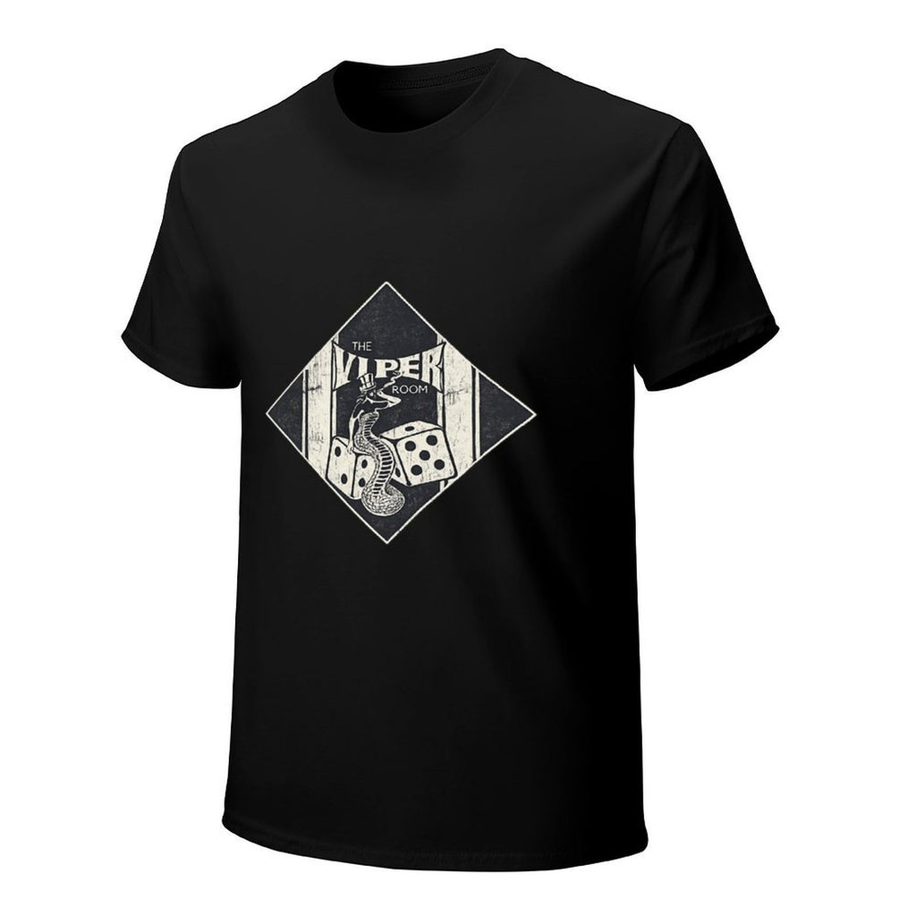The Viper Room Snake and Dice Graphic Black T-Shirt