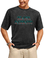 Vintage Washed Black Sabbath Gothic Logo Graphic T-Shirt